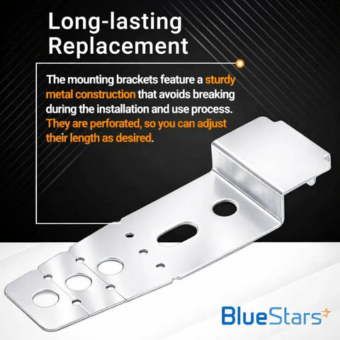Dishwasher Mounting Brackets Kit With Easy Install Guide For Top And Side Mounting Replacement Parts PS3525525 AH3525525 AP4438292 1266844 Includes Instruction Sheet And No Fuss Durable Fit shown with perforated metal design