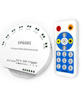 8 Channel Bluetooth LED Controller With Built In Mic And Aux Music SP608E with remote control for WS2812B RGB strips