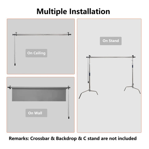 Slick Photography Backdrop Roller Stand With Heavy Gauge Steel Chain And Versatile Wall Or Ceiling Mount For Smooth As Butter Backdrop Swings That Deliver Killer Sharp Images Every Single Shoot Without Any Hassle Or Extra Fuss At All Today