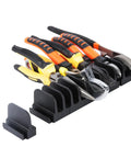 Modular Plier Organizer For Toolbox And Drawer Storage with flexible pliers holders keeping mixed-size pliers neatly arranged.
