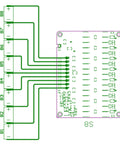 Diagram of 8S 5A Active Equalizer Balancer for LiPo LiFePO4 LTO Batteries 6S 7S Battery Energy Transfer Capacitor Safe Easy Setup