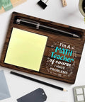 Cool Math Teacher Gift For Men And Women Teacher Appreciation And Retirement Gift Back To School Desk Decor Wooden Sticky Note Holder