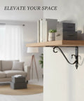 Heavy Duty Carbon Steel L-Shaped Shelf Brackets For Wall Mounts And Floating Shelves, Durable Black Or White Finish, Workhorse Load Bearing
