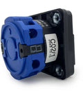 Changeover Switch Universal Rotary Cam Selector Latching Switch 2 Positions 4 Terminals LW26-20 C02-1 660V 20A Black Blue