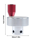 Premium Z Axis Fine Adjustment Knob And T8 Lead Screw Nut Coupler For Bambu Lab A1 And A1 Mini 3D Printer with red top and silver body.