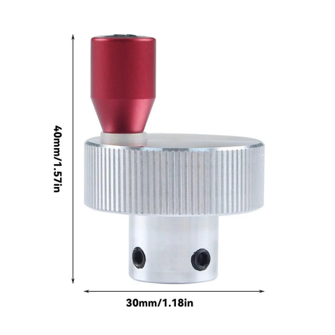 Premium Z Axis Fine Adjustment Knob And T8 Lead Screw Nut Coupler For Bambu Lab A1 And A1 Mini 3D Printer with red top and silver body.