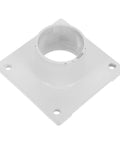 Heavy Duty Steel Dryer Equipment Outlet Fitting Flange With Anti Slip Base Support, white flange connector for industrial use.