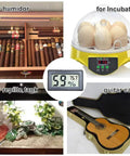 12 Pack Mini Digital Hygrometer Thermometer Indoor Humidity Gauge with different uses for humidor, incubator, reptile tank, and guitar case