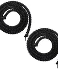 2 Pack Bike Brake Cable Housing Protectors Non Scratch Rubber Frame Guards Sleeve Spiral Covers, black, coiled, 1m length