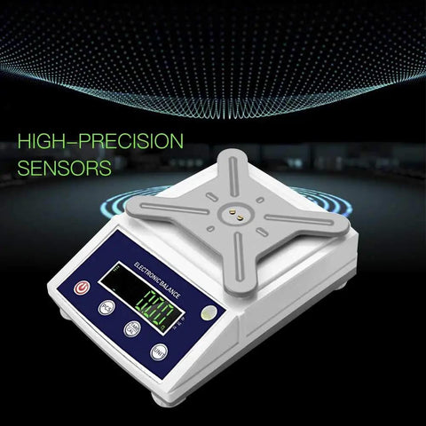 High Precision Lab Gram Counting Scale 1000g X 0.01g With RS232 Port Tare Counting Data Printing External Calibration Overload Alarm