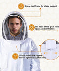 Bee suit with veil and steel frame from 10 Frame Beehive Starter Kit With Beeswax Dipped Frames And Deep Brood Box Includes Unassembled Frames