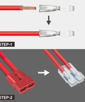 2-4 Gauge Battery Quick Connectors 175A Powerpole Kit For 12V-36V Winches ATVs assembly steps illustration