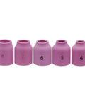 Alumina nozzles from 36 Piece TIG Torch Consumables Kit With Gas Lens, Cup, Alumina Nozzle, Collet Body For PTA DB SR WP 9 20 Welding Torch
