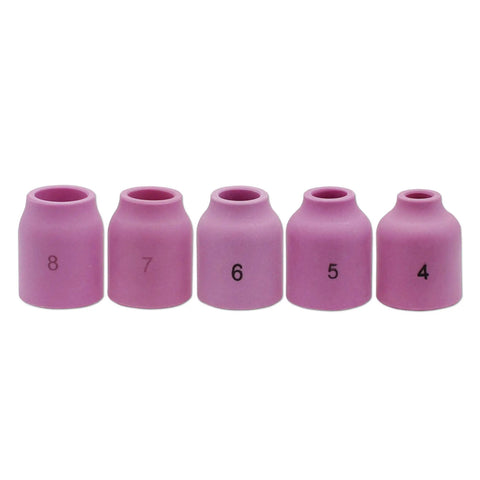 Alumina nozzles from 36 Piece TIG Torch Consumables Kit With Gas Lens, Cup, Alumina Nozzle, Collet Body For PTA DB SR WP 9 20 Welding Torch