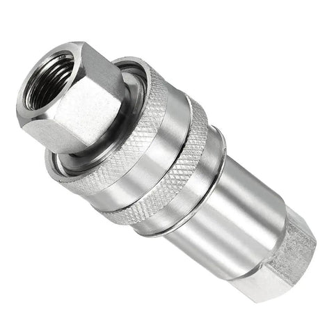 Beefy Heavy Duty Hydraulic Quick Connect Coupler Set With M16x1 5 Female Thread Carbon Steel Ball Locking Connector visible