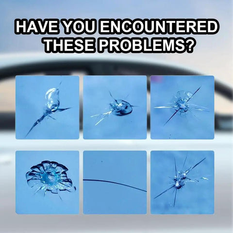 Examples of windshield chips and cracks suitable for Windshield Crack Repair Kit And Fluid For Chips, 2 Pack