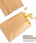 Brown Paper Sandwich Bags 200 Pack With 8 By 6 By 1 Gusset Sized For Bakery Treats Cookies Snacks And Sandwiches Compostable Food Grade