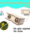 DIY wooden binoculars from Solar Car STEM Kit For Kids Aged 8 9 10 12 14 Build Four Hands On Projects Like A Solar Car