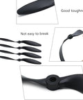 8x6 RC Propeller For Quadcopters And Planes Black Nylon Glass Fiber 3.17 Shaft Diameter Lightweight Durable Prop Blades