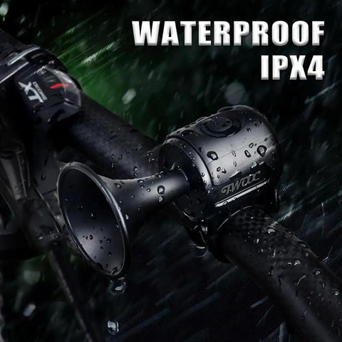 Rugged 120dB Electric Bike Horn For Adults And Kids Waterproof IPX4 Bicycle Bell With 300mAh Battery Easy Install Long Lasting Power Blue Environment Friendly Loud As Heck Noise Alert For Commuters And Families