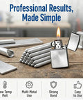 Low Temperature Aluminum Welding Rods Set 12 Pack No Flux Required No Fuss For Stainless Steel Iron Copper Easy DIY Welds