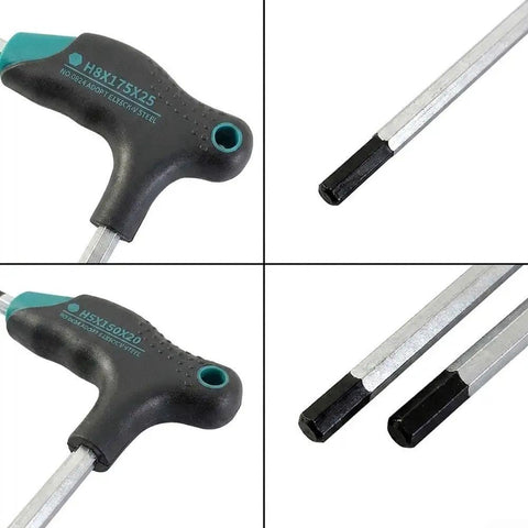 Check Out This Awesome T Type Hex Key Set With 7 Pieces That Make Auto Repair And Furniture Assembly Super Easy And Provide Serious Grip For Stripped Bolts. 7-piece black high-carbon steel T-handle hex key set