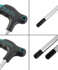 Get Your Hands Dirty With This Tough L Shape Hex Key Set Featuring A Sweet T Handle Design That Lets You Crank Torque Like A Boss For Bike Mods, Car Repairs And Furniture Fixes In No Time At All. T-handle hex key set, steel and plastic, for bike and car repairs.