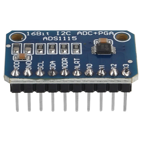 Four Pack Pre-Soldered I2C 16-Bit ADC Module With Four Channels And Programmable Gain Amplifier, ADS1115 board close-up.