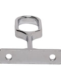 Hella Sturdy Closet Rod Center Supports, 3 Pack Chrome Oval Brackets, chrome oval bracket for closet rod support.
