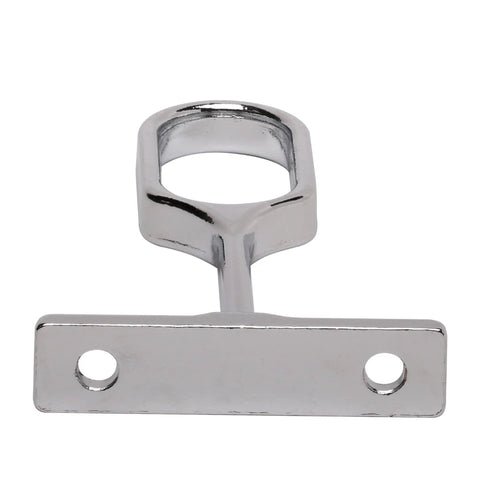 Hella Sturdy Closet Rod Center Supports, 3 Pack Chrome Oval Brackets, chrome oval bracket for closet rod support.