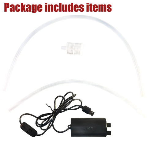Quick Fill USB Electric Pump with hoses and filter for Halloween blood bags, home brew bottling, water dispensers, coffee makers