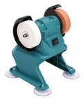 Side view of Beefy Bench Grinder With 5500 RPM Permanent Magnet Copper Motor And Durable Guard For Sharpening And Polishing Metalworking Projects