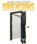 Heavy Duty Quilted Door Jamb Protector Pad 72 By 24 Inch With Metal Flex Loop Rings, detailed dimensions displayed.
