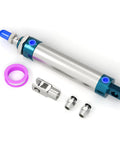 Double Acting Pneumatic Cylinder 25mm Bore 75mm Stroke With Y Connector And Fittings MAL25x75 Pro Grade Durable Aluminum Air Cylinder