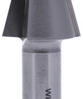 Killer Precision Carbide Tipped Edge Bevel Router Bit With 15 Degree Angle, tough steel material, 1 inch cut length.