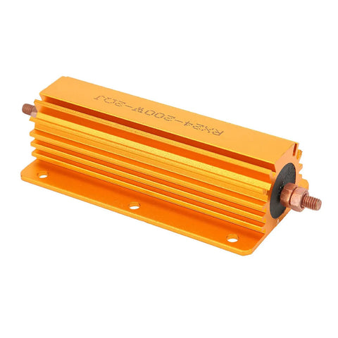 200W 2 Ohm Power Resistor With Aluminum Housing, Rugged High Power Component For Industrial Equipment And Power Supplies, Mounting Holes For Easy Mounting, Durable Heat Dissipation, Reliable Performance In Demanding Environments, angled view