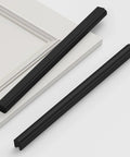 Ten Pack Adjustable Black Cabinet Drawer Pulls From 2 To 8.8 Inches Hole Spacing For Cabinets And Furniture, shown on white surface