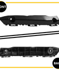 Pair of BXZ front bumper cover bracket retainers, black plastic, for Toyota Camry 2015–2017.