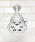 Polished Chrome Adjustable Shower Head With Anystream 360 Technology 2.0 GPM High Flow Hotel Grade Versatile Spray Patterns