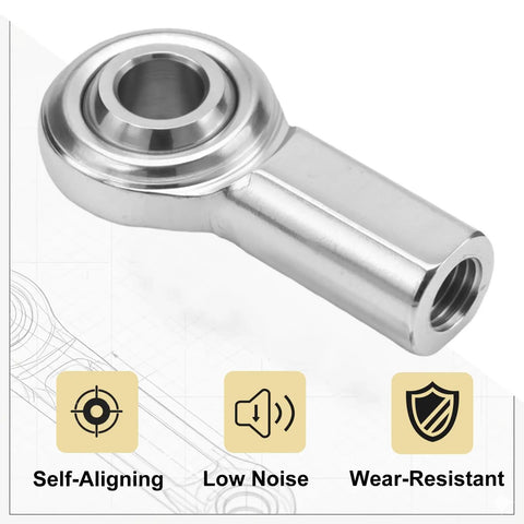 4 Pack Rod End Bearings Heim Joints With Jam Nuts 5/16-24 Thread High Strength Heat Treated Steel For Hydraulic Cylinders Machinery Power Tools Automation Equipment Heavy Duty Linkages, self-aligning bearing