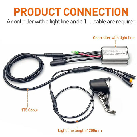 Bright LED Electric Bike Headlight For All Electric Bikes Waterproof Front Light 24V 36V 48V 60V Plug Compatible ABS Durable Weatherproof For Night Rides Accessory product connection components