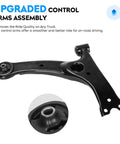 Beefy Front Suspension Kit for Toyota Corolla 2003 to 2008 Featuring Lower Control Arms Ball Joints Sway Bar Links and Tie Rods 10 Piece Set Heavy Duty OE Style Replacement Ready to Install and Built for Smooth Rides. Black steel control arm with bushings
