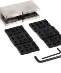 Heavy Duty Glass Clamps Kit, 8 Pcs, 1.8 Inch Square Stainless Steel 316 Glass Clips With Rubber Gaskets for frameless glass railings