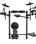 5 Piece Electronic Drum Set With Snare, 3 Tom Toms, Hi Hat, Crash, Ride, Kick And Heavy Duty Rack, rear view