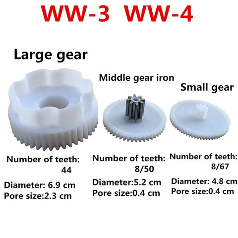 Kids Ride On Toy Car 390 Gearbox Gear Set With WW-3 WW-4 Gears Full 44T Large Gear And 8T Middle Gear Small Gear