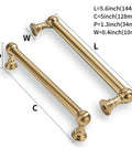 Champagne Bronze Cabinet Pulls 10 Pack For Drawers And Cabinets With Satin Brass Finish 5 Inch Hole Center Solid Heavy Duty Metal Handles