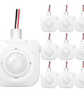 10 pack 360 Degree Ceiling Occupancy Sensor For High Bay Lighting No Brainer Upgrade Passive Infrared Motion Sensor Hard Wired