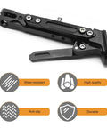 Adjustable Motorcycle Kickstand Built For Real World Rides, Heavy Duty Aluminum Alloy Universal Parking Stand shown from side view