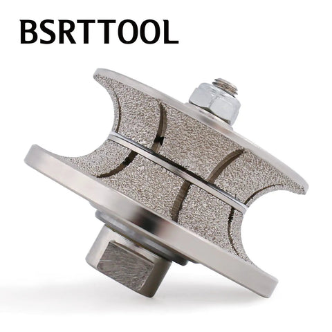 Diamond Router Bit 1-1/4 Inch Full Bullnose Profiler Wheel Vacuum Brazed for granite, concrete, stone 5/8-11 thread