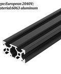 Durable Black Aluminum Profile Kit For 3D Printers And CNC Rigs, 300mm 2040 V Slot Extrusion With European Standard Aluminum Rail